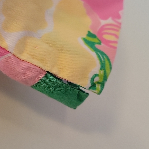 LILLY PULITZER Cropped Pink White Green Yellow Flower Print Pants Size 2 - Picture 12 of 13